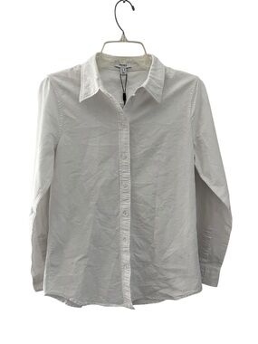 NWT REISS Allie White Cotton Oxford Button Down Shirt US 6
